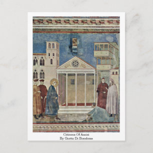 Postal Ciudadanos De Asís Por Giotto Di Bondone