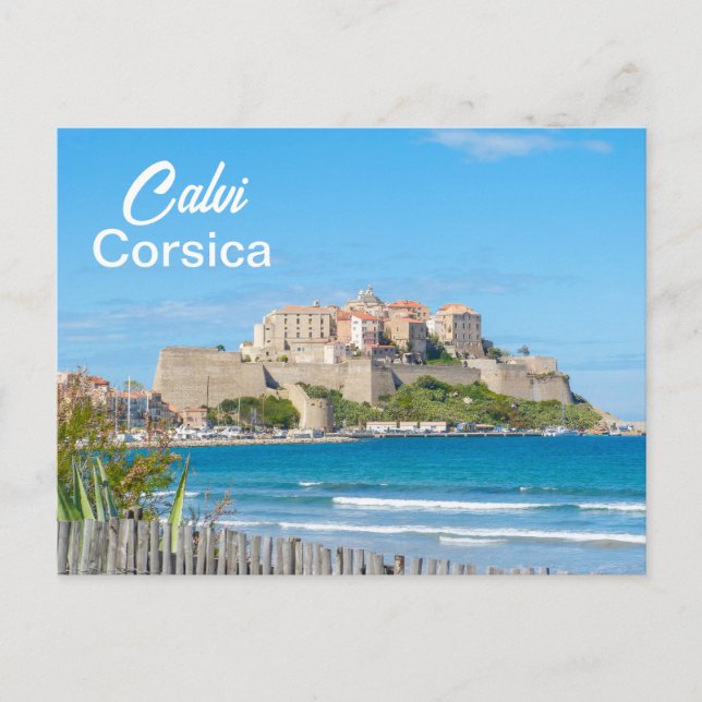 Postal Ciudadela Calvi en Córcega Francia (Anverso)