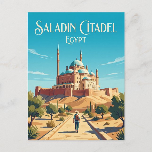Postal Ciudadela de Saladino Egipto (Anverso)