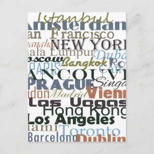 Postal Ciudades alrededor del mundo