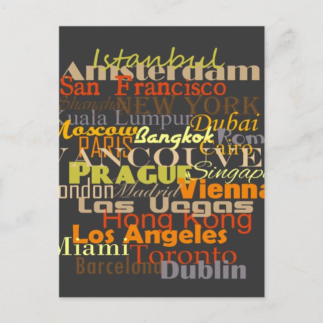 Postal Ciudades de todo el mundo (Anverso)