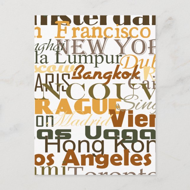 Postal Ciudades De Todo El Mundo (Anverso)