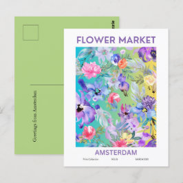 Postal Ciudades del mercado de las flores del mundo Ámste