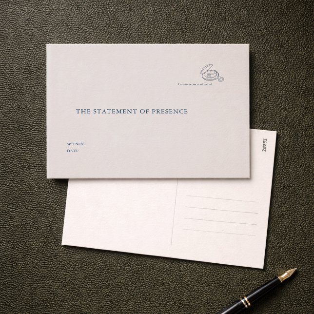 Postal Civil Ceremony Non Traditional Wedding Witness (Civil Ceremony Witness Postcard )