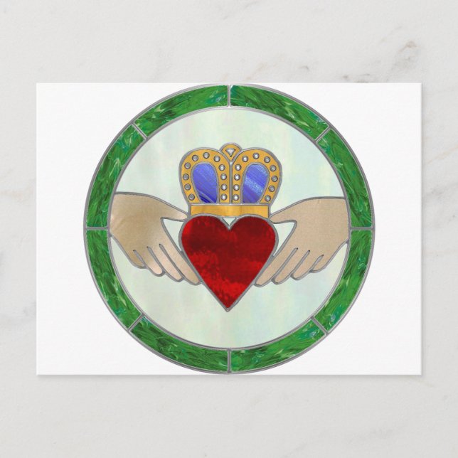 Postal Claddagh irlandés (Anverso)