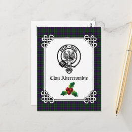 Postal Clan Abercrombie Escudo Badge & Tartan Holiday