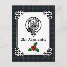 Postal Clan Abercrombie Escudo Badge & Tartan Holiday