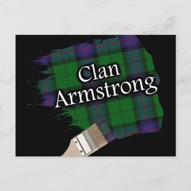 Postal Clan Armstrong Scottish Tartan Paint Brush (Anverso)
