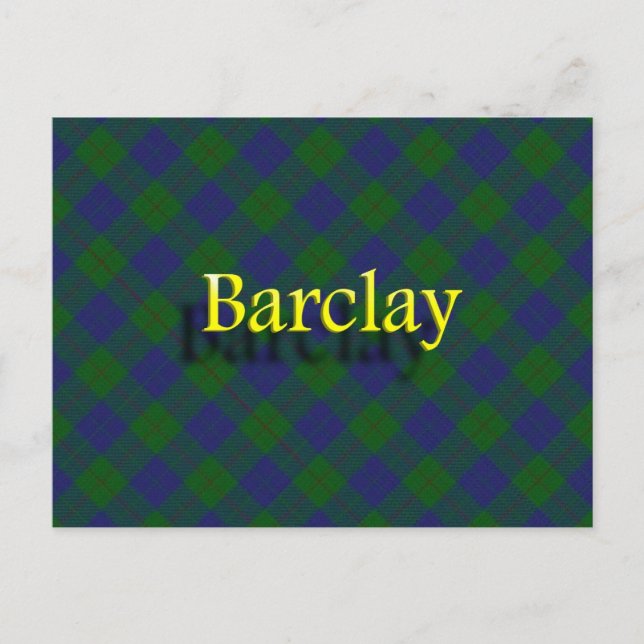 Postal Clan Barclay de Escocia (Anverso)
