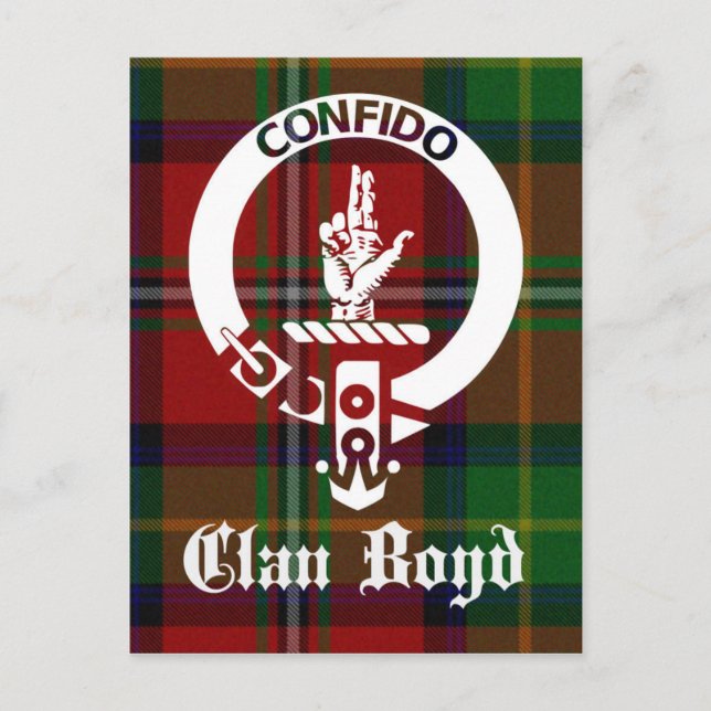 Postal Clan Boyd Escudo Tartan (Anverso)