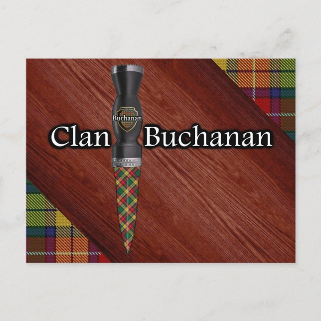 Postal Clan Buchanan Tartan Sgian Dubh Blade (Anverso)