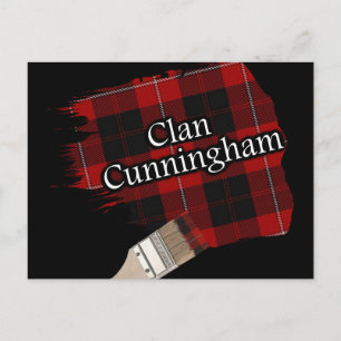Postal Clan Cunningham Scottish Tartan Paint Brush