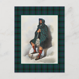 Postal Clan Davidson Vintage Ilustracion Tartan Frame