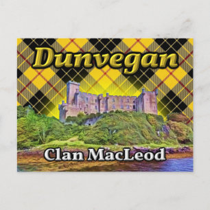 Postal Clan del castillo de Dunvegan MacLeod Lewis Tartan