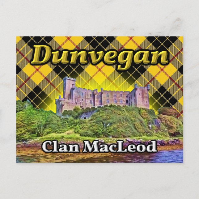 Postal Clan del castillo de Dunvegan MacLeod Lewis Tartan (Anverso)