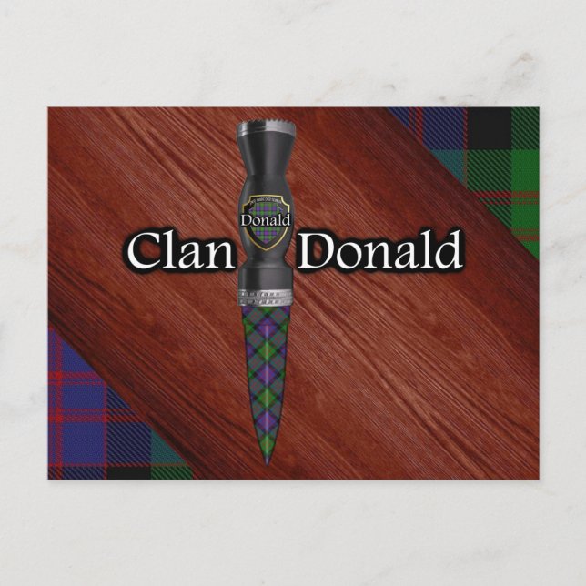 Postal Clan Donald Tartan Sgian Dubh Blade (Anverso)