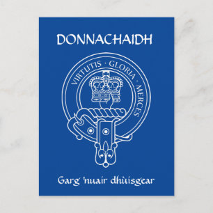 Postal Clan Donnachaidh (Robertson) Escudo y grito de gue