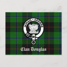 Postal Clan Douglas Tartan Escudo