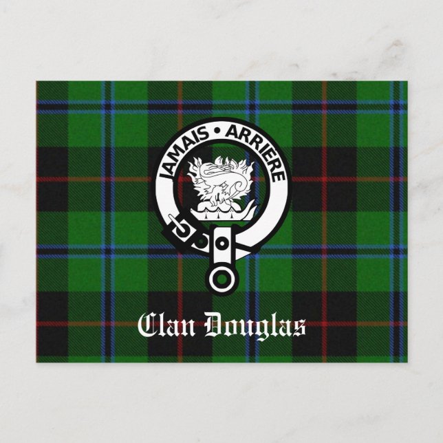 Postal Clan Douglas Tartan Escudo (Anverso)
