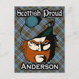 Postal Clan escocés Anderson Tartan Postcard