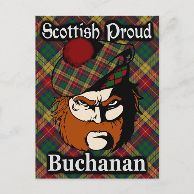 Postal Clan escocés Buchanan Tartan Postcard (Anverso)