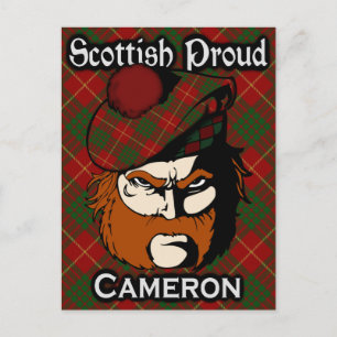 Postal Clan escocés Cameron Tartan Postcard