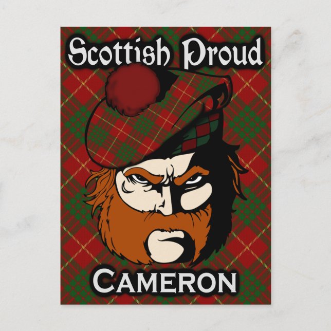 Postal Clan escocés Cameron Tartan Postcard (Anverso)