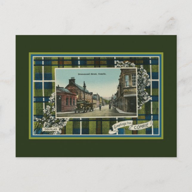 Postal Clan escocés de Douglas Tartan Comrie (Anverso)