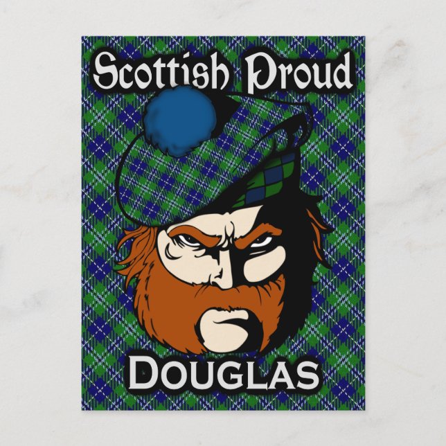 Postal Clan escocés Douglas Tartan Postcard (Anverso)