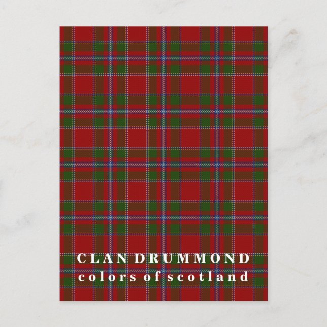 Postal Clan escocés Drummond Tartán (Anverso)