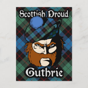 Postal Clan escocés Guthrie Tartan Postcard