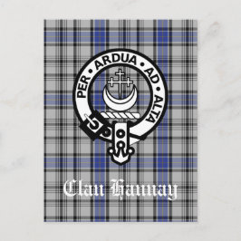 Postal Clan escocés Hannay Escudo Badge y Personalizado T