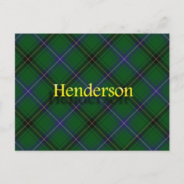 Postal Clan escocés Henderson Tartan (Anverso)