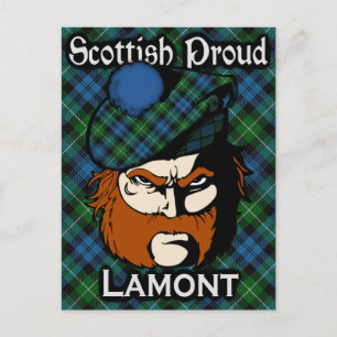 Postal Clan escocés Lamont Tartan Postcard