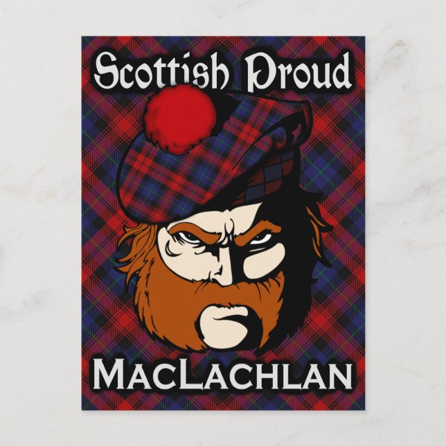 Postal Clan escocés MacLachlan Tartan Postcard (Anverso)