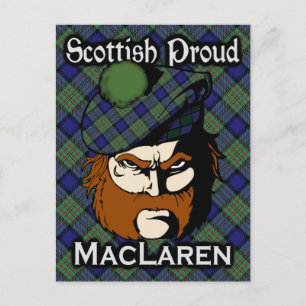 Postal Clan escocés MacLaren Tartan Postcard