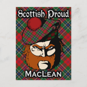 Postal Clan escocés MacLean Tartan Postcard