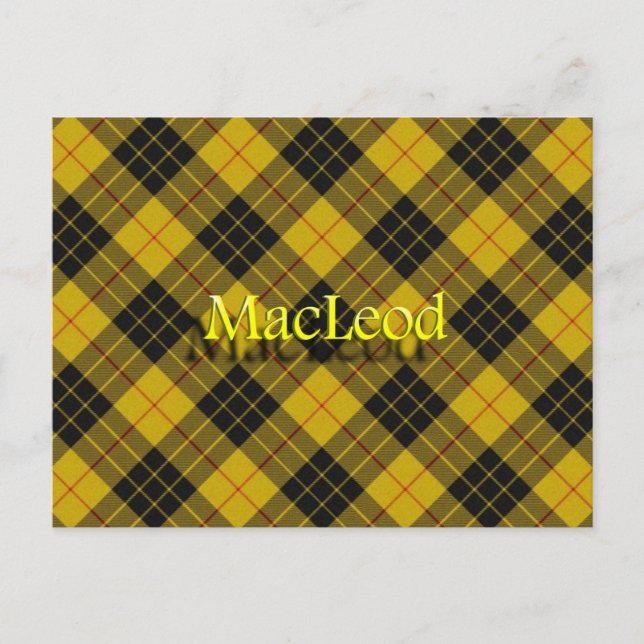 Postal Clan escocés MacLeod de Lewis Tartán (Anverso)