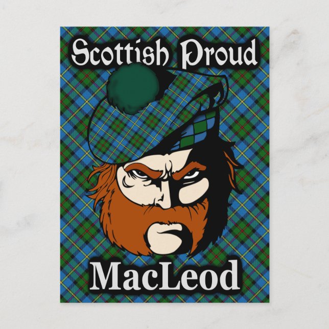 Postal Clan escocés MacLeod Tartan Postcard (Anverso)