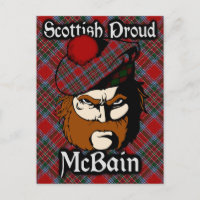 Clan escocés McBain MacBain Tartan Postcard