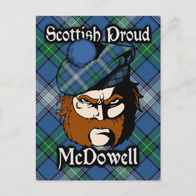 Postal Clan escocés McDowell Tartan Postcard (Anverso)