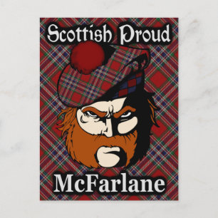 Postal Clan escocés McFarlane Tartan Postcard
