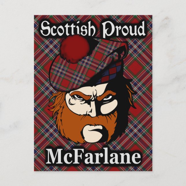 Postal Clan escocés McFarlane Tartan Postcard (Anverso)