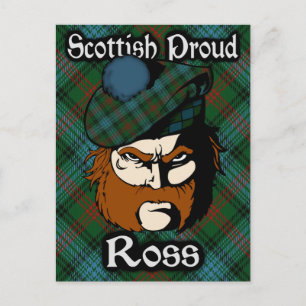 Postal Clan escocés Ross Tartan Postcard