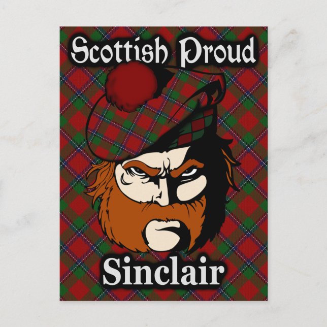 Postal Clan escocés Sinclair Tartan Postcard (Anverso)