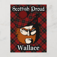 Clan escocés Wallace Tartan Postcard