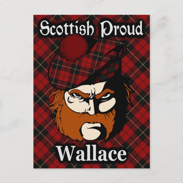 Postal Clan escocés Wallace Tartan Postcard (Anverso)
