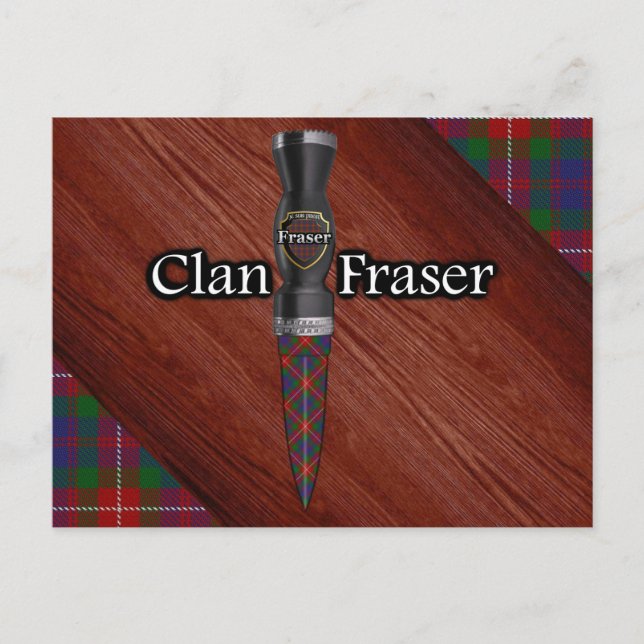 Postal Clan Fraser de Lovat Tartan Sgian Dubh Blade (Anverso)