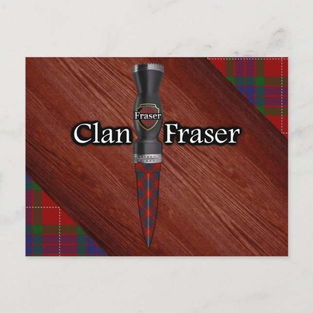 Postal Clan Fraser Tartan Sgian Dubh Blade (Anverso)