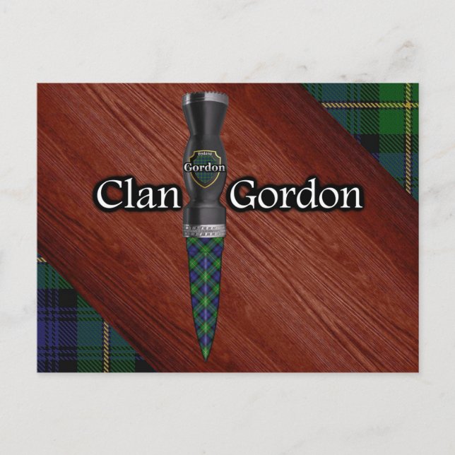 Postal Clan Gordon Tartan Sgian Dubh Blade (Anverso)
